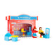 small foot 10856 Spielhaus Friseursalon aus Holz, mit 2 Puppenfiguren, Zubehör und abnehmbarem Dach, ab 3 Jahren