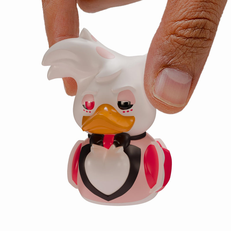 TUBBZ Mini: Hazbin Hotel – Angel Dust Cosplaying Gummiente Vinylfigur – Offizielle Sammelfigur für Fans von Hellaverse