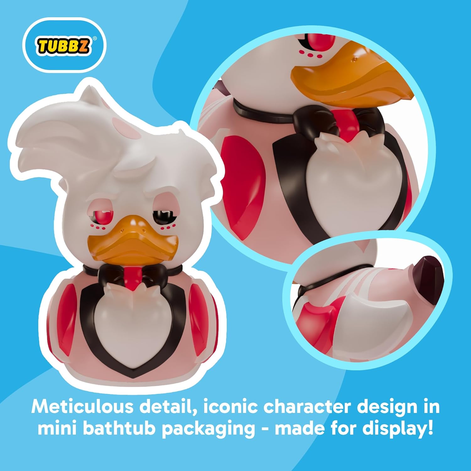 TUBBZ Mini: Hazbin Hotel – Angel Dust Cosplaying Gummiente Vinylfigur – Offizielle Sammelfigur für Fans von Hellaverse