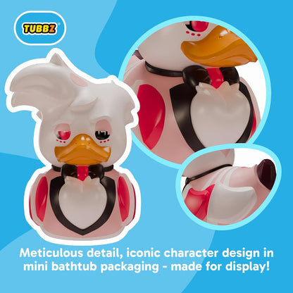 TUBBZ Mini: Hazbin Hotel – Angel Dust Cosplaying Gummiente Vinylfigur – Offizielle Sammelfigur für Fans von Hellaverse