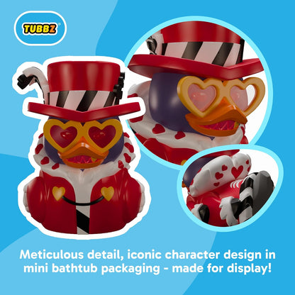 TUBBZ Mini: Hazbin Hotel – Valentino Cosplaying Gummiente Vinylfigur – Offizielle Sammelfigur für Fans von Hellaverse