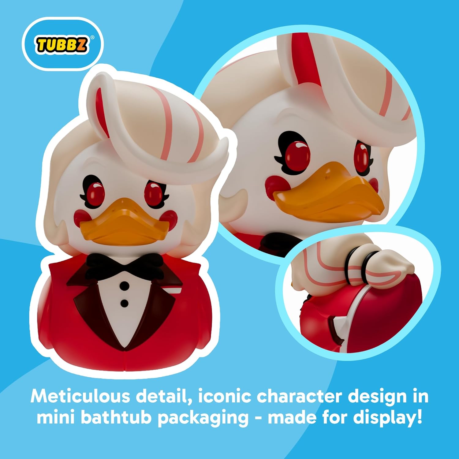 TUBBZ Mini: Hazbin Hotel – Charlie Morningstar Cosplaying Gummiente Vinylfigur – Offizielle Sammelfigur für Fans von Hellaverse