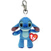 TY - Beanie Babies Clip - Key Ring Made of Soft Plush - Stitch - Disney Lilo & Stitch Collection - 12 cm - T34013