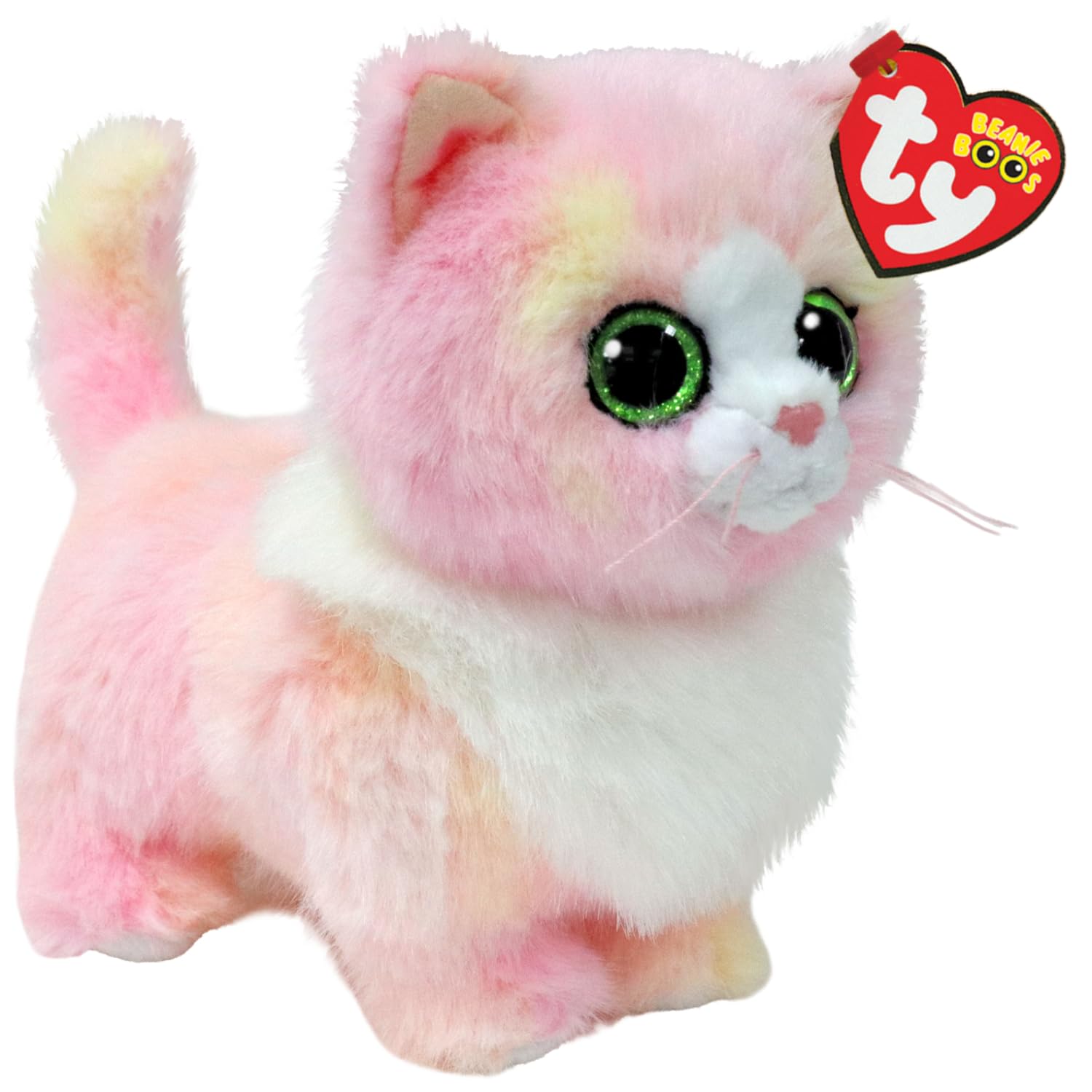 TY Lady Pink Cat Beanie Boo 14cm Soft Plush Toy for Kids – Collectible Cat Plushie Teddy – Cute Stuffed Animal Plush Toy for Girls and Boys