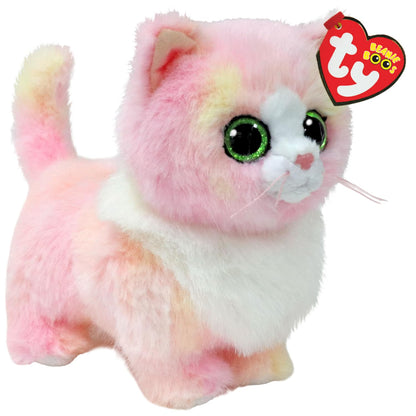 TY Lady Pink Cat Beanie Boo 14cm Soft Plush Toy for Kids – Collectible Cat Plushie Teddy – Cute Stuffed Animal Plush Toy for Girls and Boys