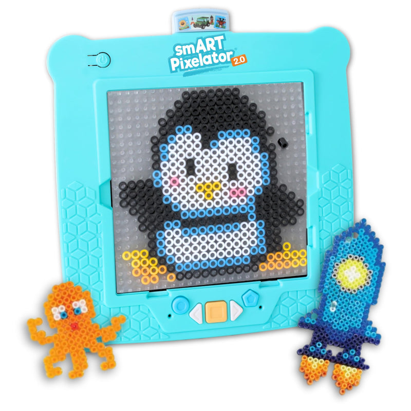 Flycatcher smART Pixelator 2.0 – LED Pattern Guide for Fuse Bead Crafts, 2D & 3D Designs, Free App-Connected STEAM Toy, Birthday Gift Ages 7+