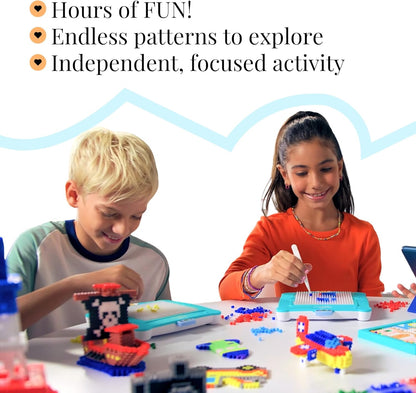 Flycatcher smART Pixelator 2.0 – LED Pattern Guide for Fuse Bead Crafts, 2D & 3D Designs, Free App-Connected STEAM Toy, Birthday Gift Ages 7+