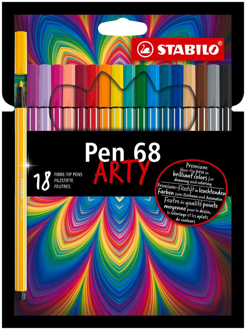 STABILO - Premium viltstift - Pen 68 - ARTY - Etui met 18 kleuren