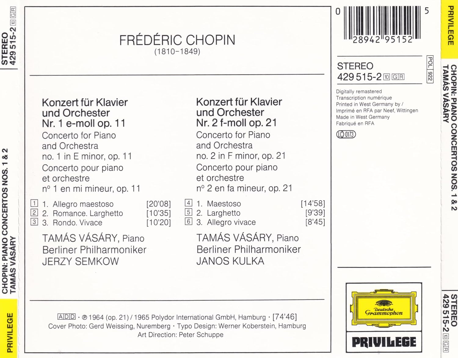 Fryderyk Chopin - Piano Concertos Nos 1 & 2