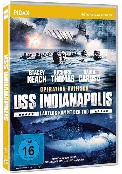 USS Indianapolis - Lautlos kommt der Tod (Operation Haifisch) / Packendes und starbesetztes Kriegsdrama nach wahren Begebenheiten (Pidax Historien-Klassiker