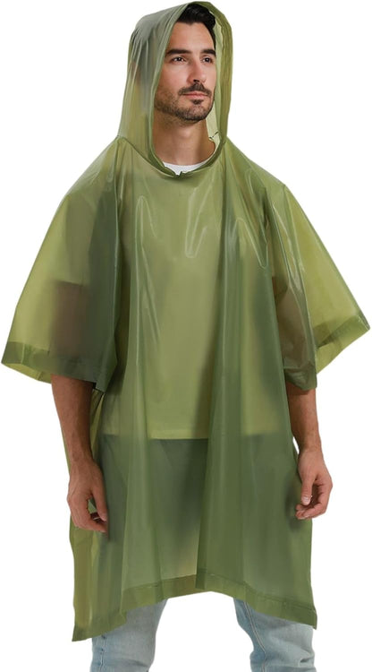 FlashFall Reusable Poncho, 4 in 1 Waterproof Rain Resistant Travel Cape Canopy, Sunshade with Hood, Carry Bag, Lightweight Outdoor Camping Body Cover