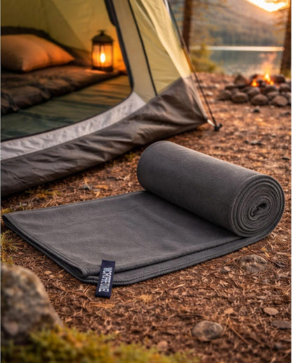 DriftDry Microfibre Towel, 140 x 70 cm Quick Drying Travel Towel with Carry Bag, Lightweight Packable Camping Gym Swim Outdoor Towel, Grey