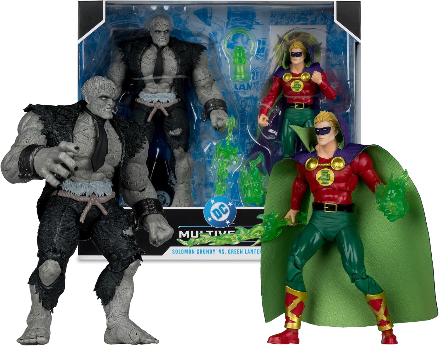 McFarlane Toys- DC Multiverse Solomon Grundy vs Green Lantern (JSA) 7in Figure and Mega Figure 2 Pack