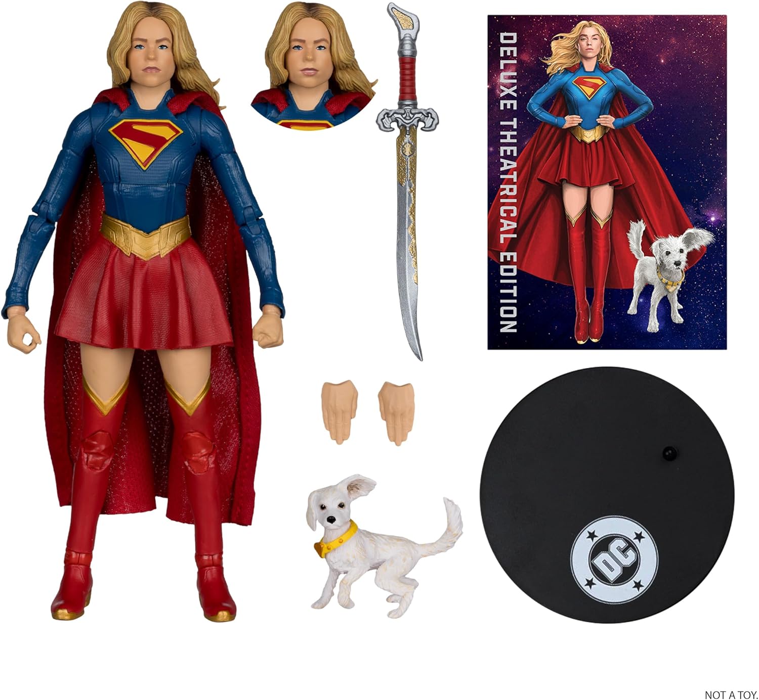 McFarlane DC Supergirl und Baby Krypto (Film Supergirl) 18 cm Actionfigur (Deluxe Theatrical Edition