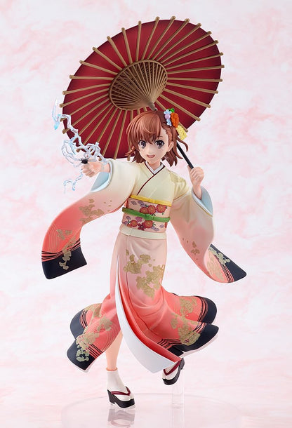 KADOKAWA KDcolle Toaru Kagaku no Railgun T Misaka Mikoto Furisode Ver.1/7 Scale Plastic Painted Finished Product