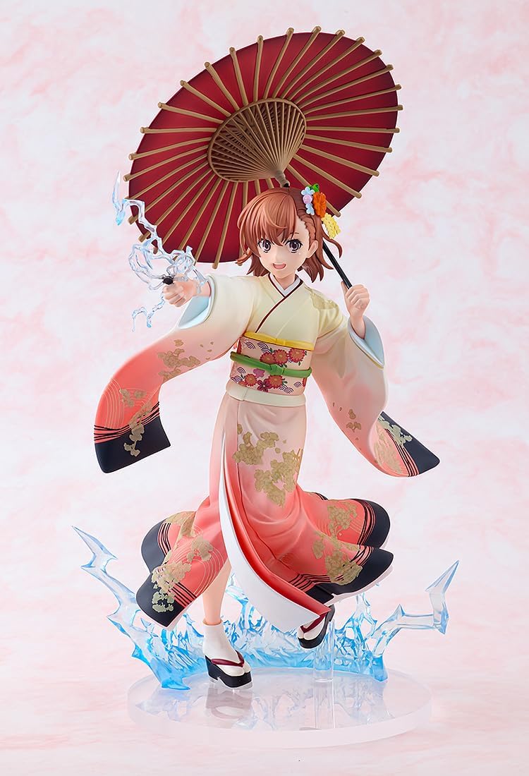 KADOKAWA KDcolle Toaru Kagaku no Railgun T Misaka Mikoto Furisode Ver.1/7 Scale Plastic Painted Finished Product