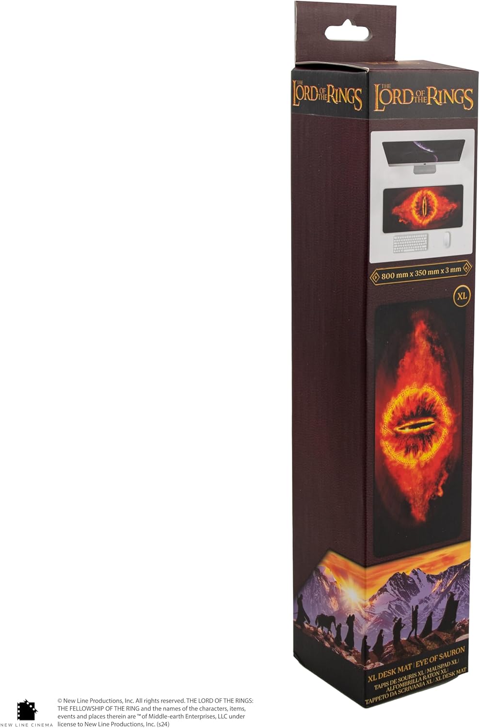Cinereplicas Signore degli Anelli - Tappeto da ufficio L'Occhio di Sauron, 80 x 35 cm, licenza ufficiale