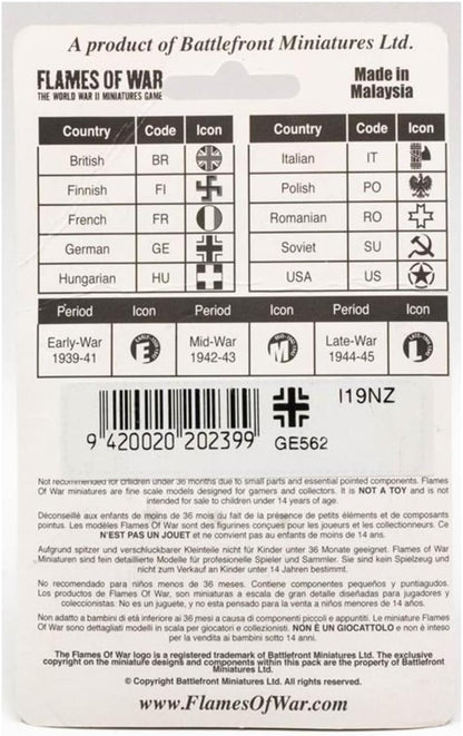 Flames of War Battlefront Fallschirmjager 10.5cm Recoiless Artillery FOW GE562