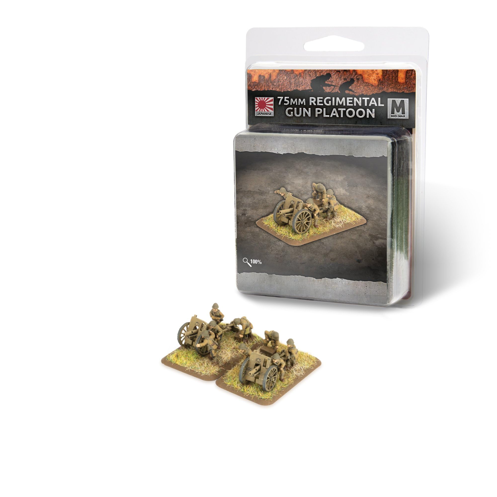 Battlefront Miniatures Flames of War Mid War: Japanese: 75mm Regimental Gun Platoon (x2