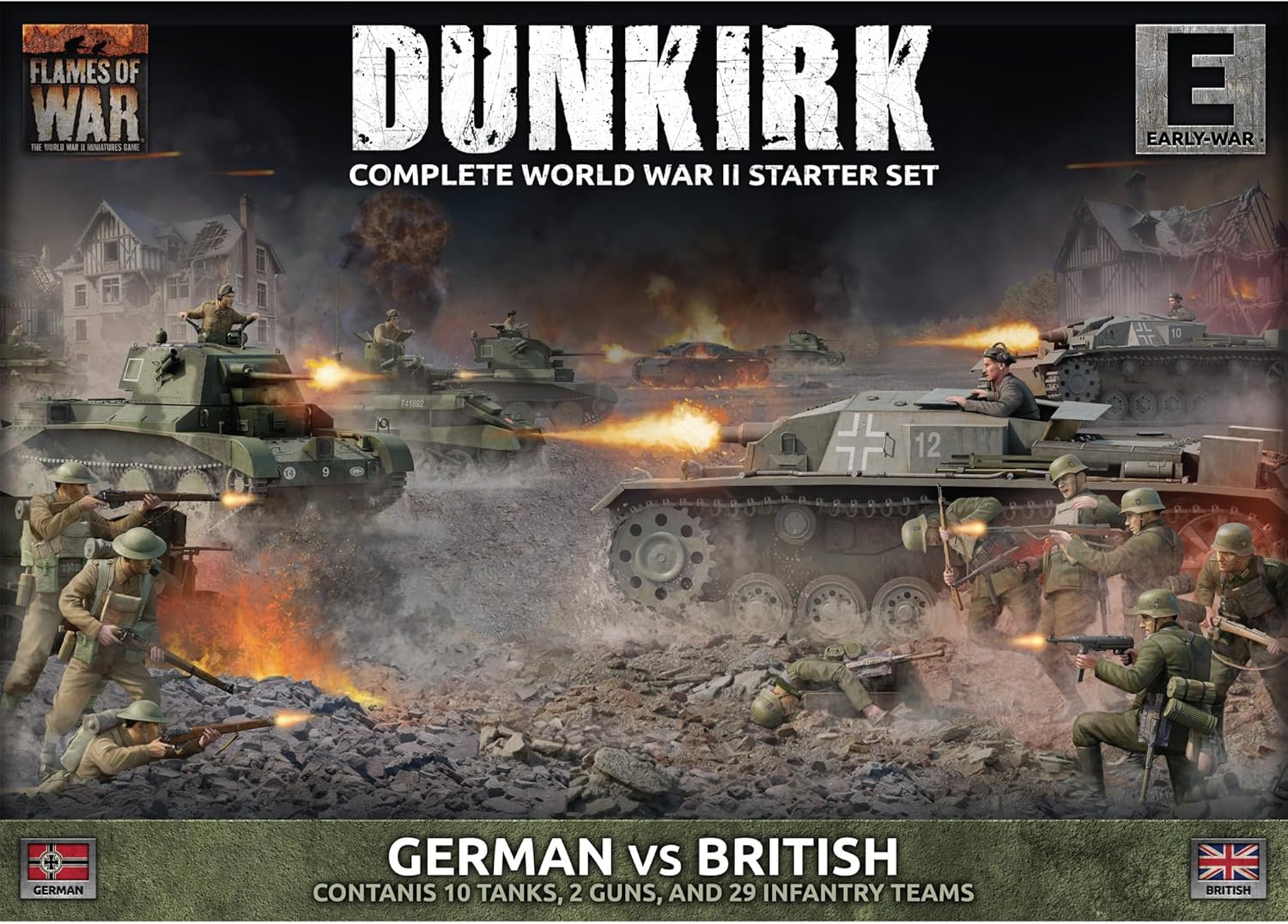 Flames Of War: Dunkirk - British Vs German Starter Set (Plastic)