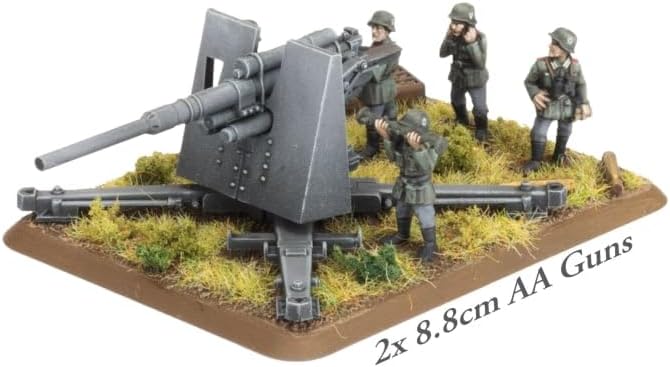 Flames of War: GBX206 8.8cm Heavy AA Platoon (Early) (x2 guns Plastic