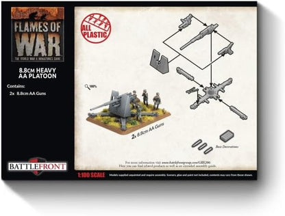 Flames of War: GBX206 8.8cm Heavy AA Platoon (Early) (x2 guns Plastic