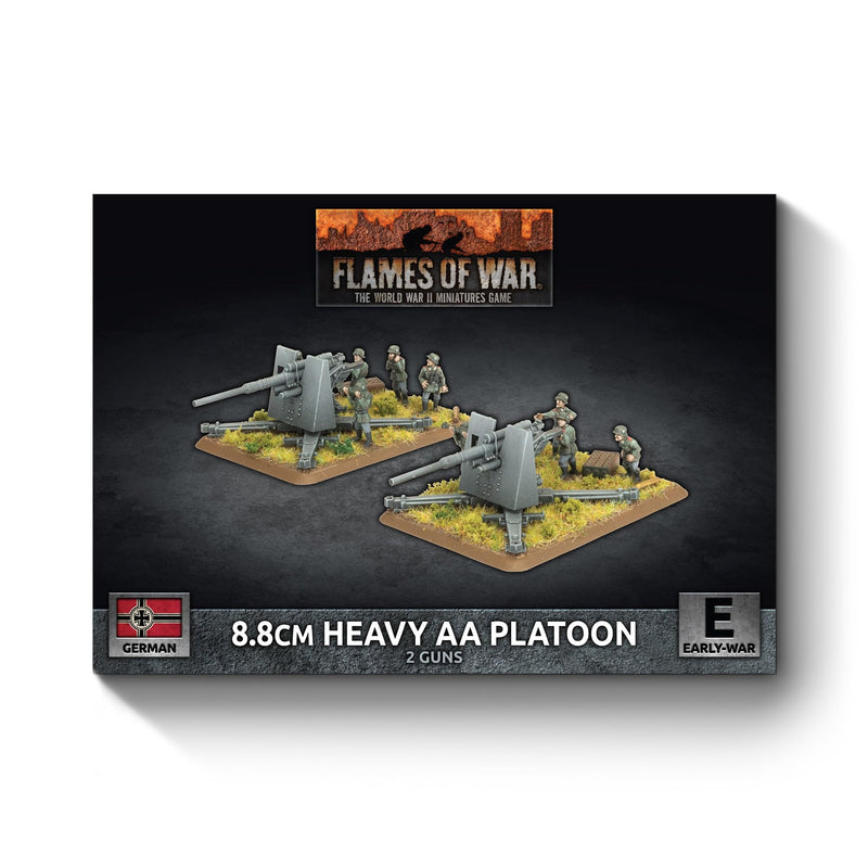 Flames of War: GBX206 8.8cm Heavy AA Platoon (Early) (x2 guns Plastic