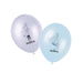 Procos 91133 - Ballonnen Frozen 2, 8 stuks, diameter 21 cm, bedrukt, lichtblauw, wit, latexballonnen, verjaardag, decoratie