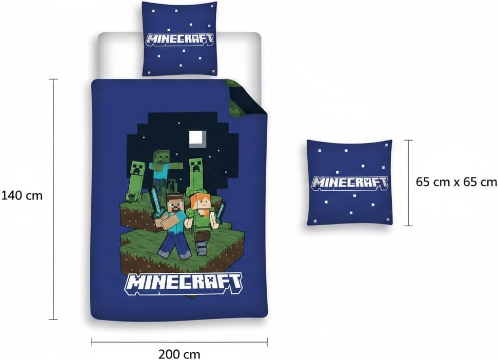 Minecraft Dekbedovertrek 140X200Cm