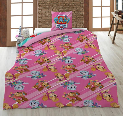 Paw Patrol Roze Dekbedovertrek 140X200Cm