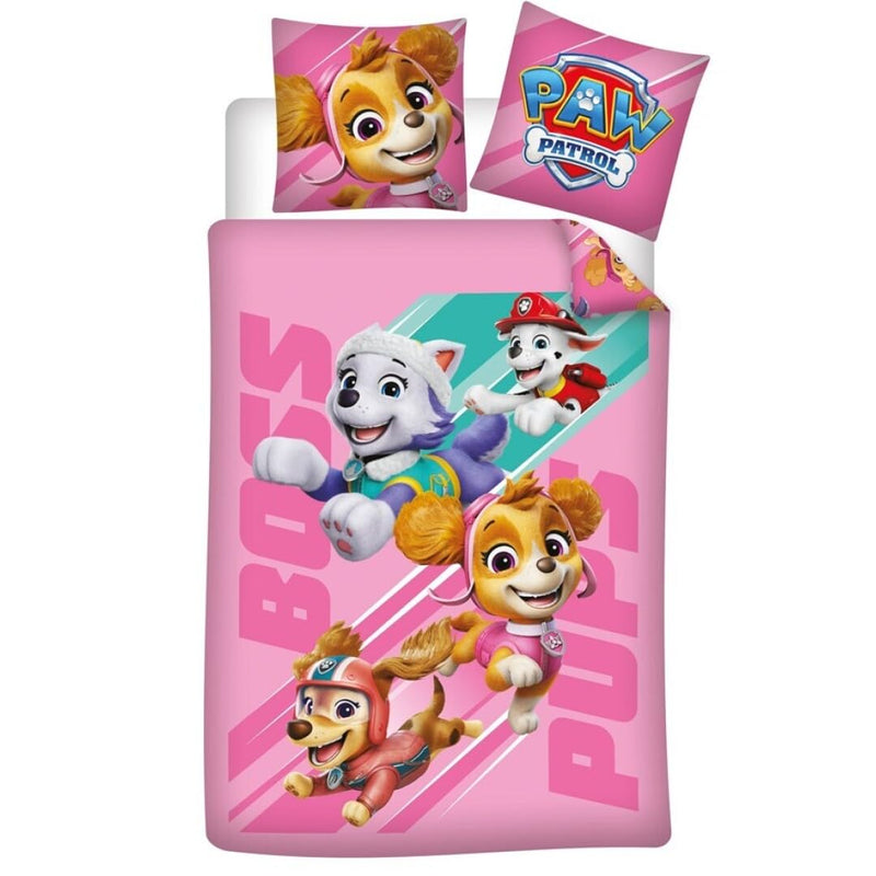 Paw Patrol Roze Dekbedovertrek 140X200Cm