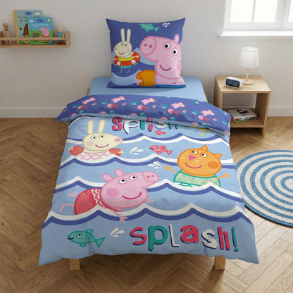 Peppa Pig Dekbedovertrek Splash - 140 X 200 Cm