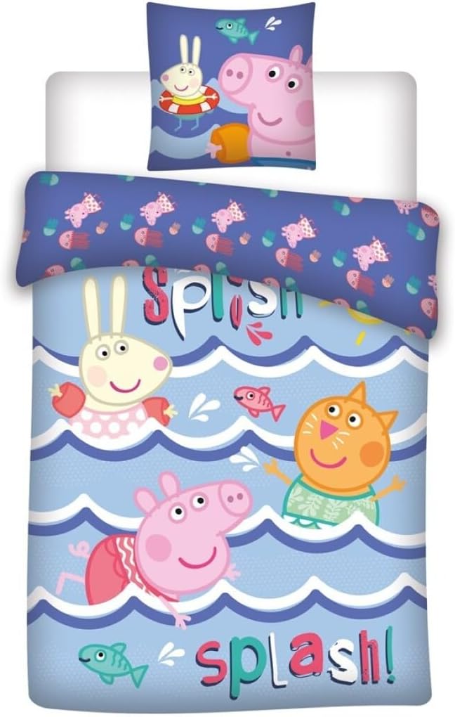 Peppa Pig Dekbedovertrek Splash - 140 X 200 Cm