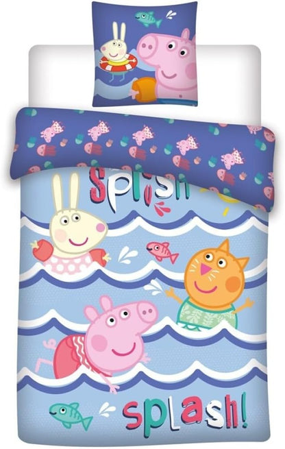 Peppa Pig Dekbedovertrek Splash - 140 X 200 Cm