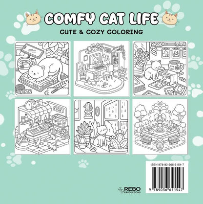 Comfy Cat Life - Cute & Cozy Kleurboek