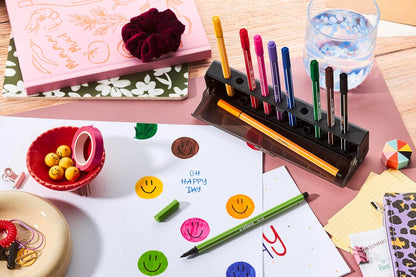 STABILO - Premium Viltstift - Pen 68 - Click Set - Bureauset met 10 kleuren
