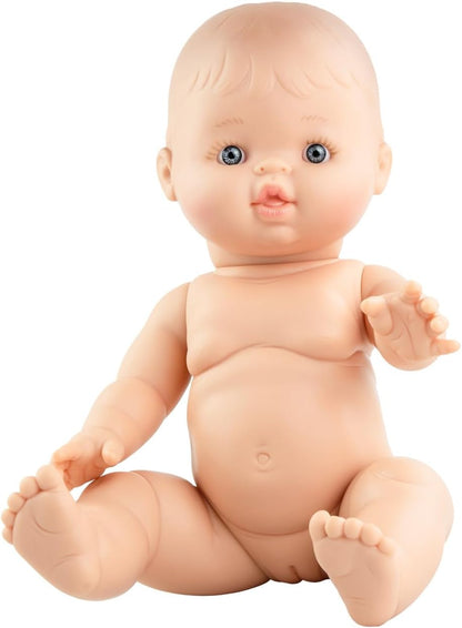 Heless 54022 - Meisjes babypop met mousseline jurk in saliegroen en bijpassende haarband, 100 procent biologisch katoen, poppenmaat 34 cm