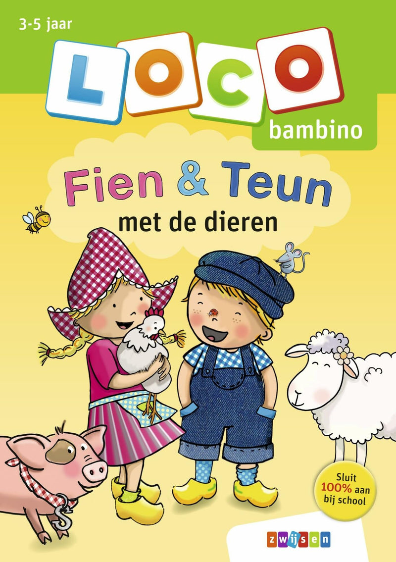 Oefenboekje Loco Bambino Fien & Teun met de Dieren