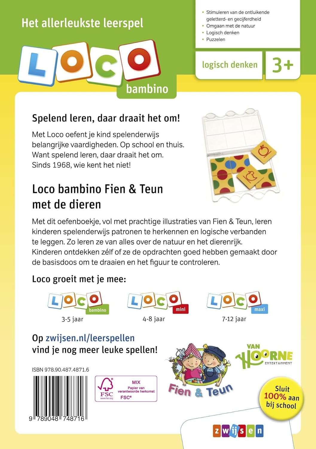 Oefenboekje Loco Bambino Fien & Teun met de Dieren