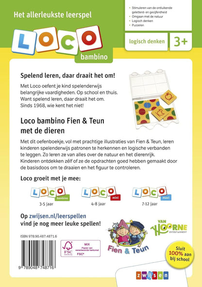 Oefenboekje Loco Bambino Fien & Teun met de Dieren