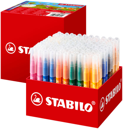 STABILO - Viltstift - power max - Schooldoos met 140 stuks - 18 Diverse kleuren