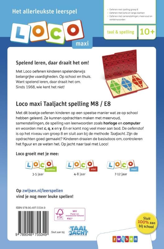 Loco Maxi Taaljacht Spelling M8 - E8