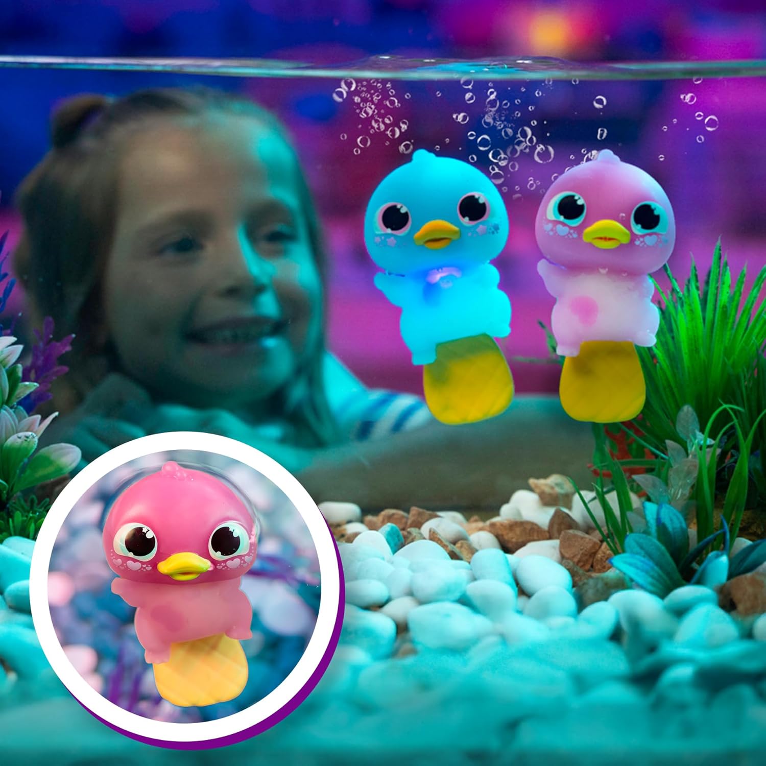 Animagic Let\`s Glo Vogelbekdier - Roze