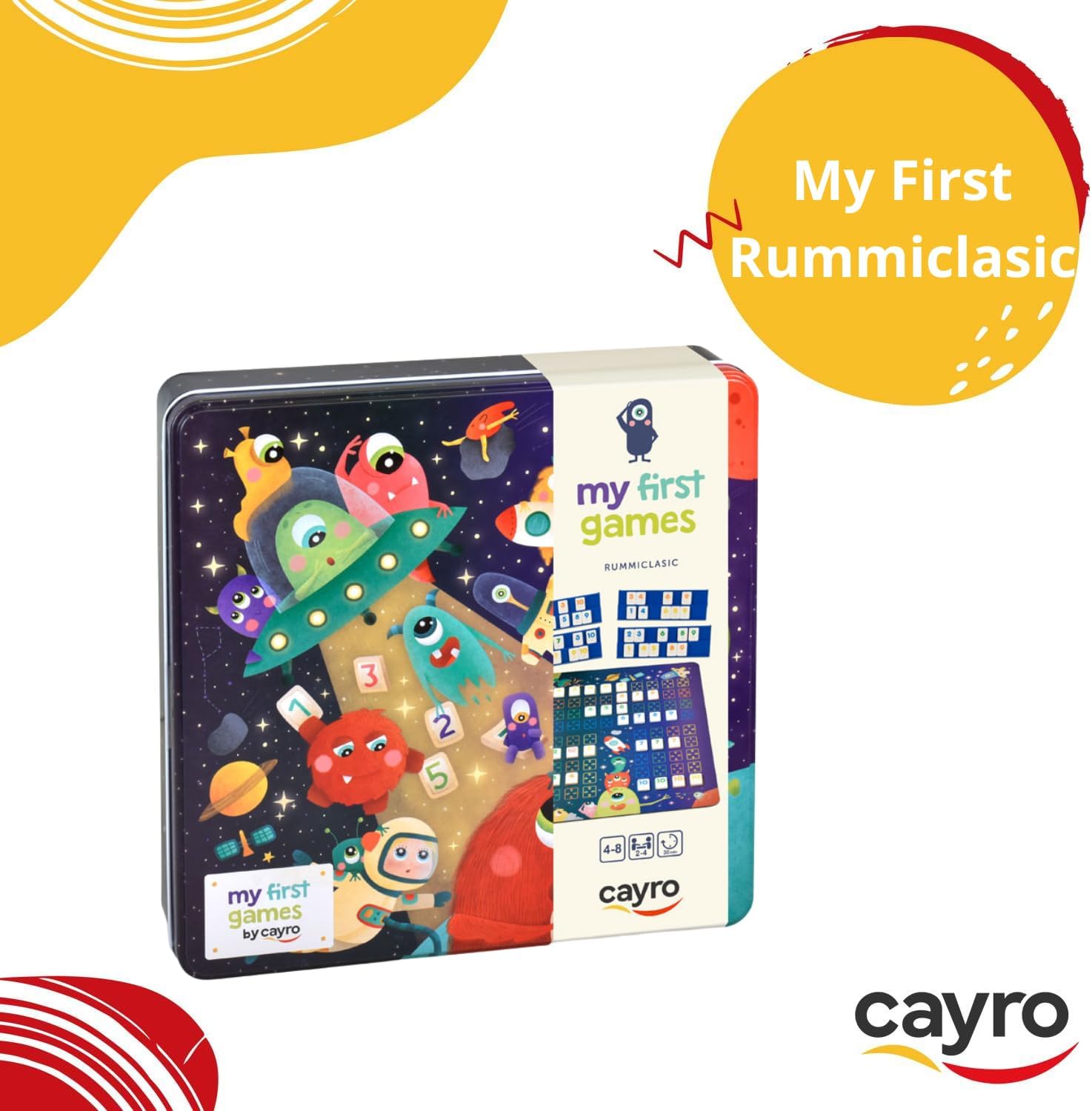 Cayro My First 6 spellen, klassieke bordspellen voor kinderen, Oca, Parchis, Tangram, Mikado, Domino en Memory – alles in één spel – familieplezier