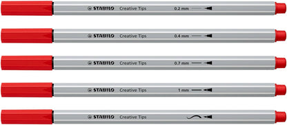 Multi-Tip Pen Set - STABILO Creative Tips - ARTY - Tin of 30 - CLASSIC - Assorted Colours