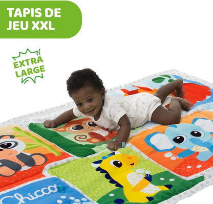 Chicco XXL Enchanted Forest Play Mat, Soft Colourful Rug with Forest Animals, Baby First Movements, Soft Padded, Extra Large 135 x 90 cm, 0+ Months