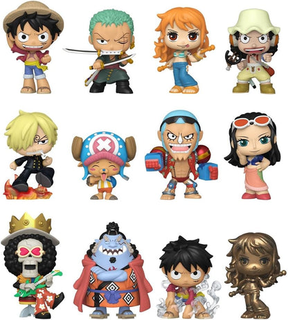 Funko Mystery Mini: One Piece - Straw Hat Crew - Monkey D. Luffy, Roronoa, Nami and more - 1 of 12 to collect - Styles may vary - Figura in vinile da collezione - Idea regalo - Prodotto ufficiale
