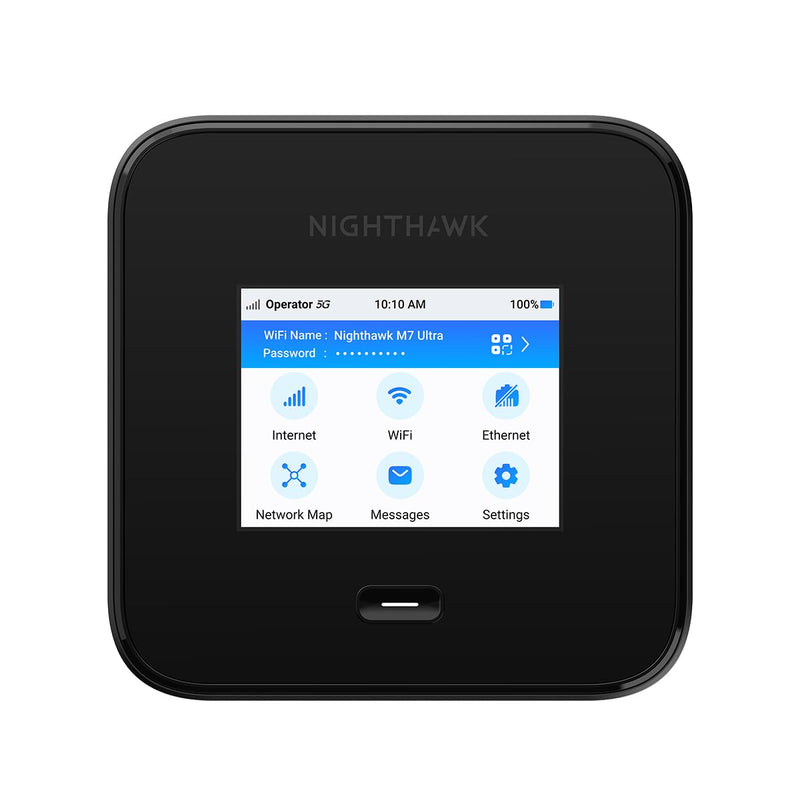 NETGEAR Nighthawk M7 Pro Mobile Hotspot Router 5G, Unlocked, International Roaming 125 Countries, WiFi 7, Portable Device for Travel, 13 Hour Battery Life (MR7450
