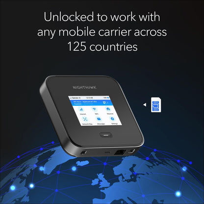 NETGEAR Nighthawk M7 Pro Mobile Hotspot Router 5G, Unlocked, International Roaming 125 Countries, WiFi 7, Portable Device for Travel, 13 Hour Battery Life (MR7450