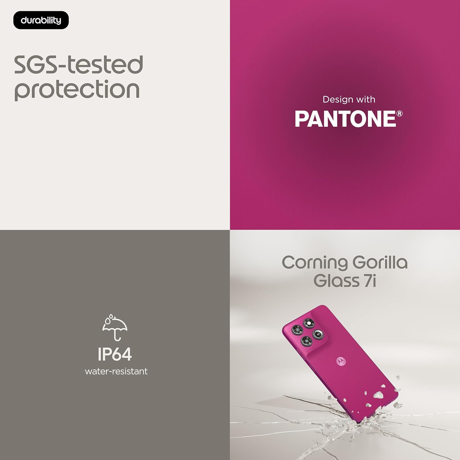 Motorola G37 FUCHSIA RED 4GB 128GB with Co2 offset